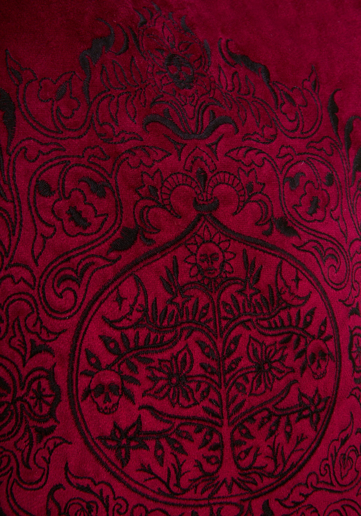 Seloni Embroidered Lace Edge Square Cushion