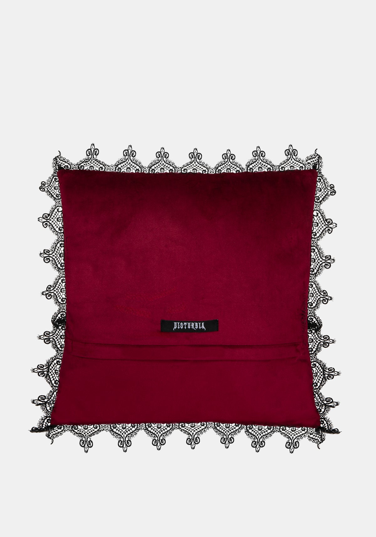 Seloni Embroidered Lace Edge Square Cushion