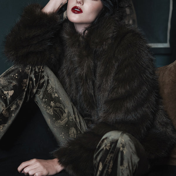 ジャケット・アウター archive grunge fur mouton jacket y2kCD21 Monstrum Cropped Faux Fur Jacket | Disturbia - Shop Women's Gothic