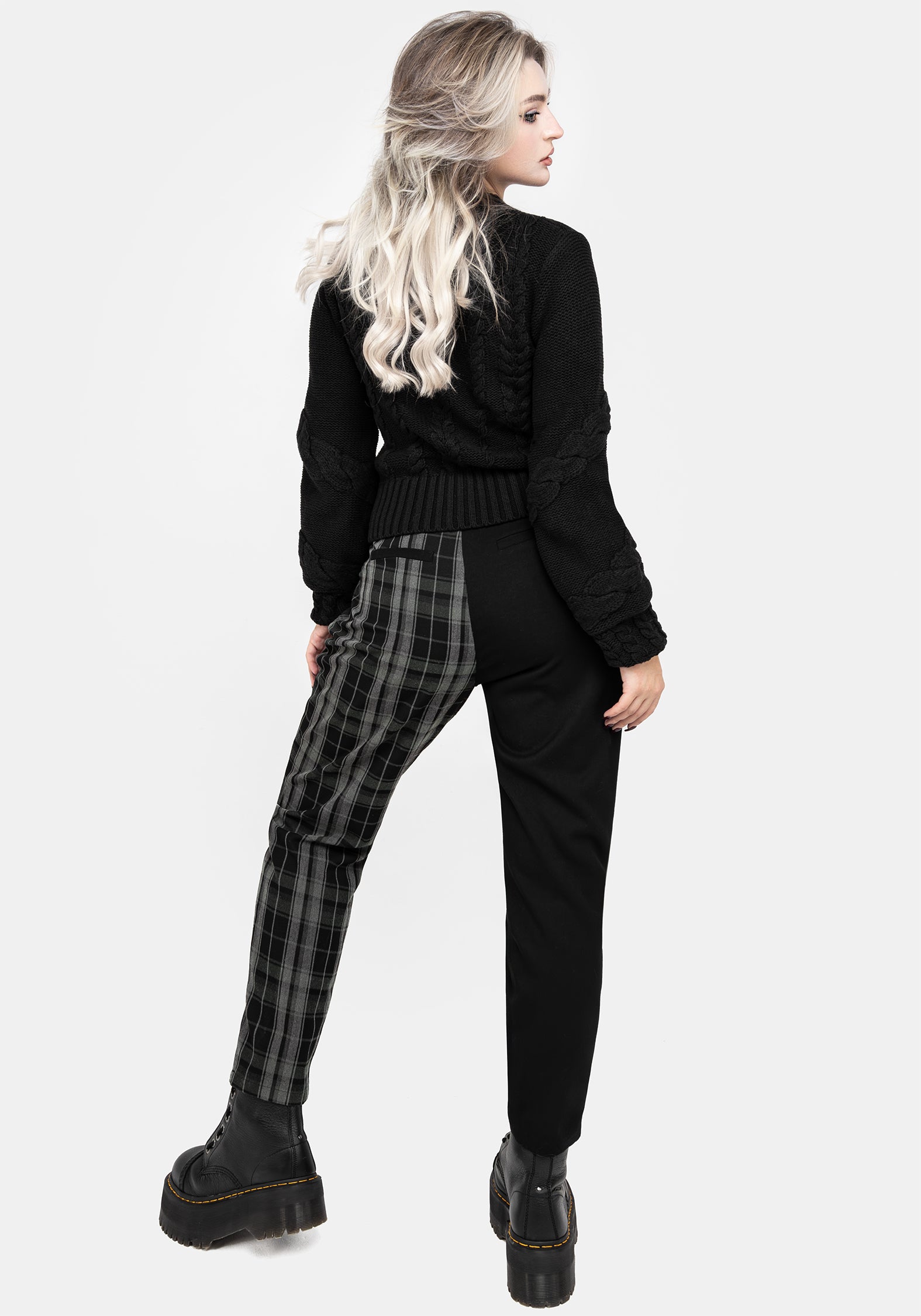 Checkmate High Waist Tapered Trousers | Disturbia - Shop Women's