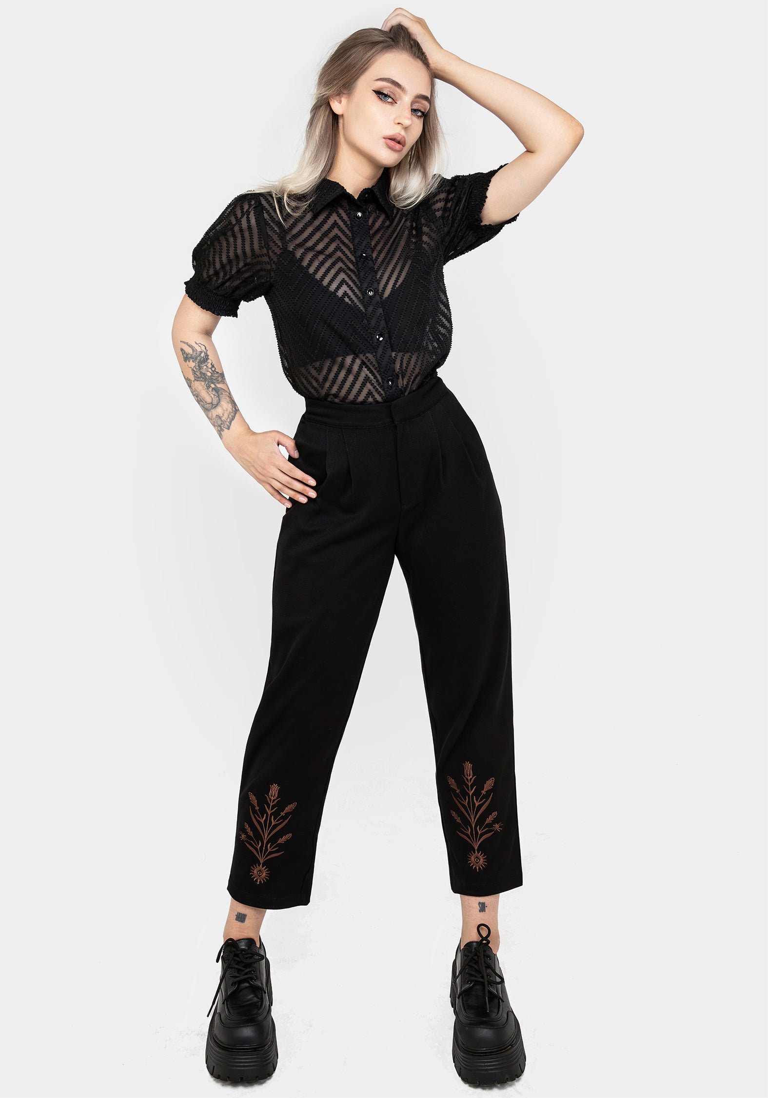 The Celeste Embroidered Trouser