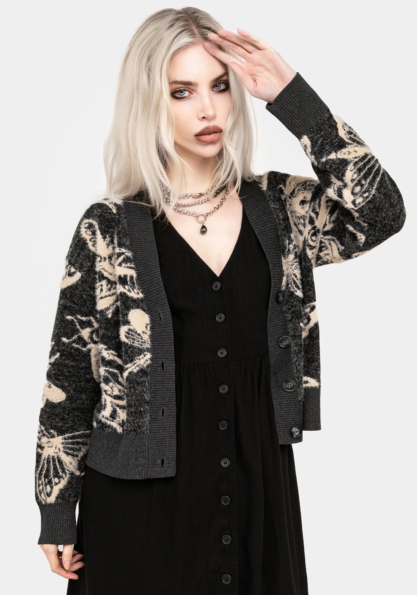 Silkmoth Knit Cardigan | Disturbia - Shop Women's Gothic
