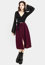 Psyche Textured Midi Skirt