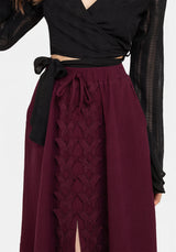 Psyche Textured Midi Skirt