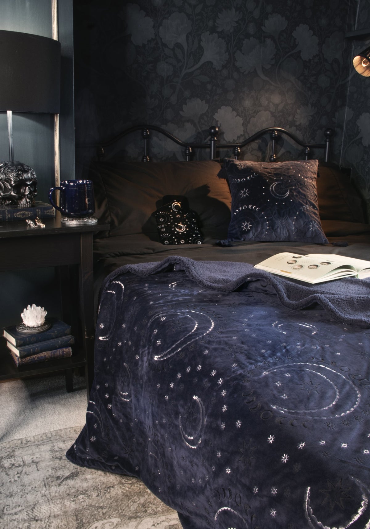 Monarlo Celestial Embroidered Hot Water Bottle