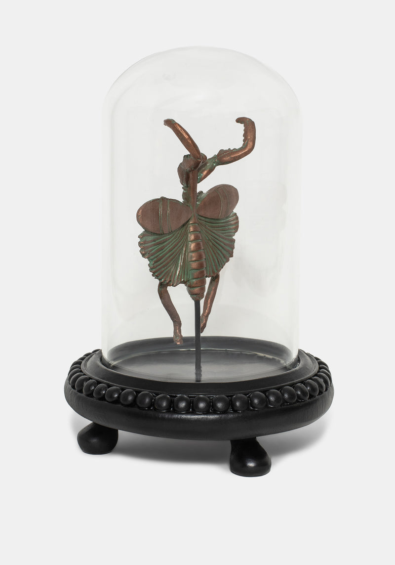 Nerissa Bug In Jar - Bronze & Green