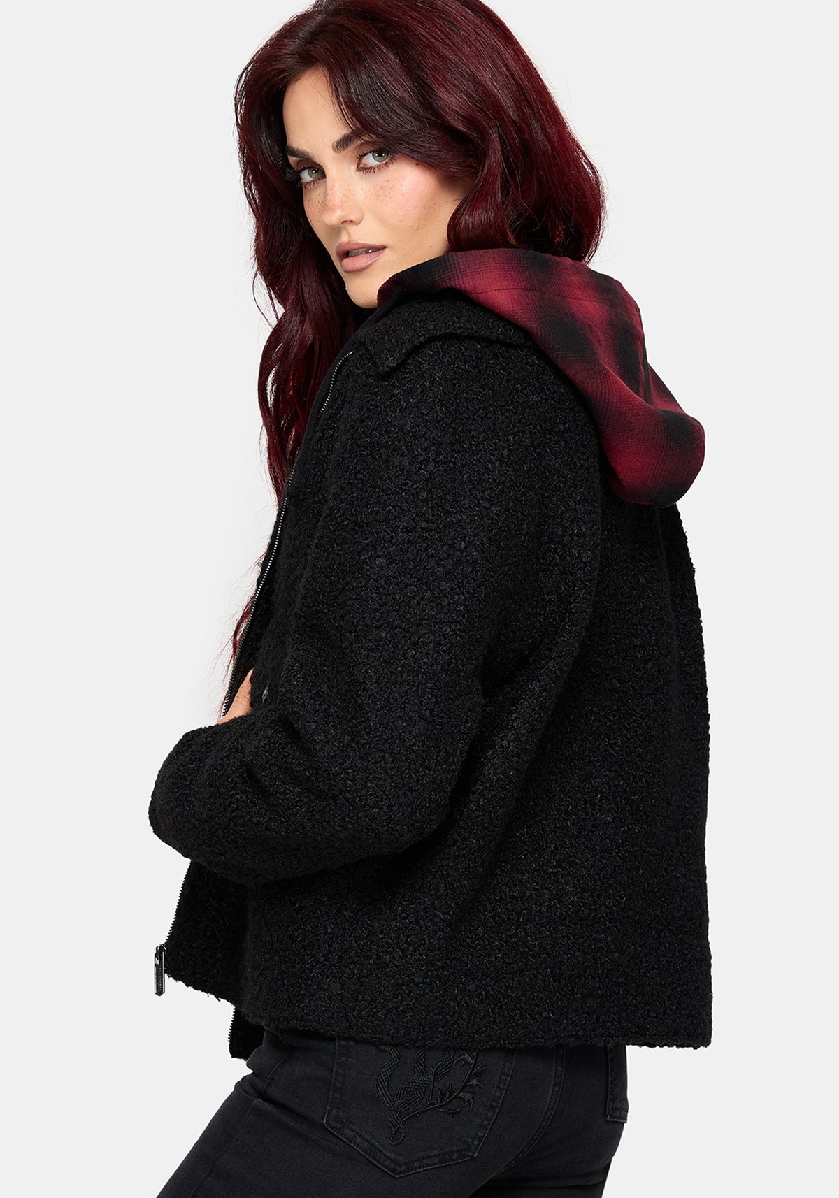 Cicely Check Hood Shacket