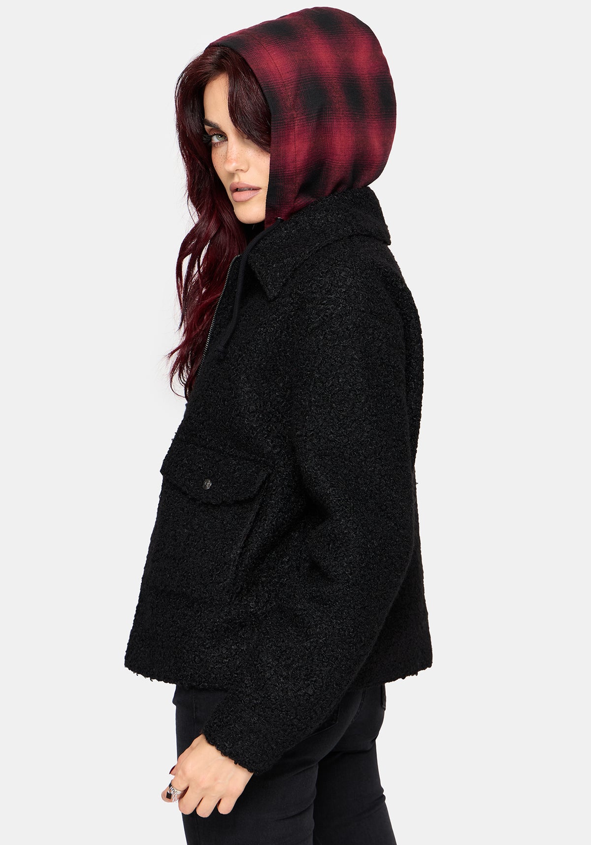 Cicely Check Hood Shacket