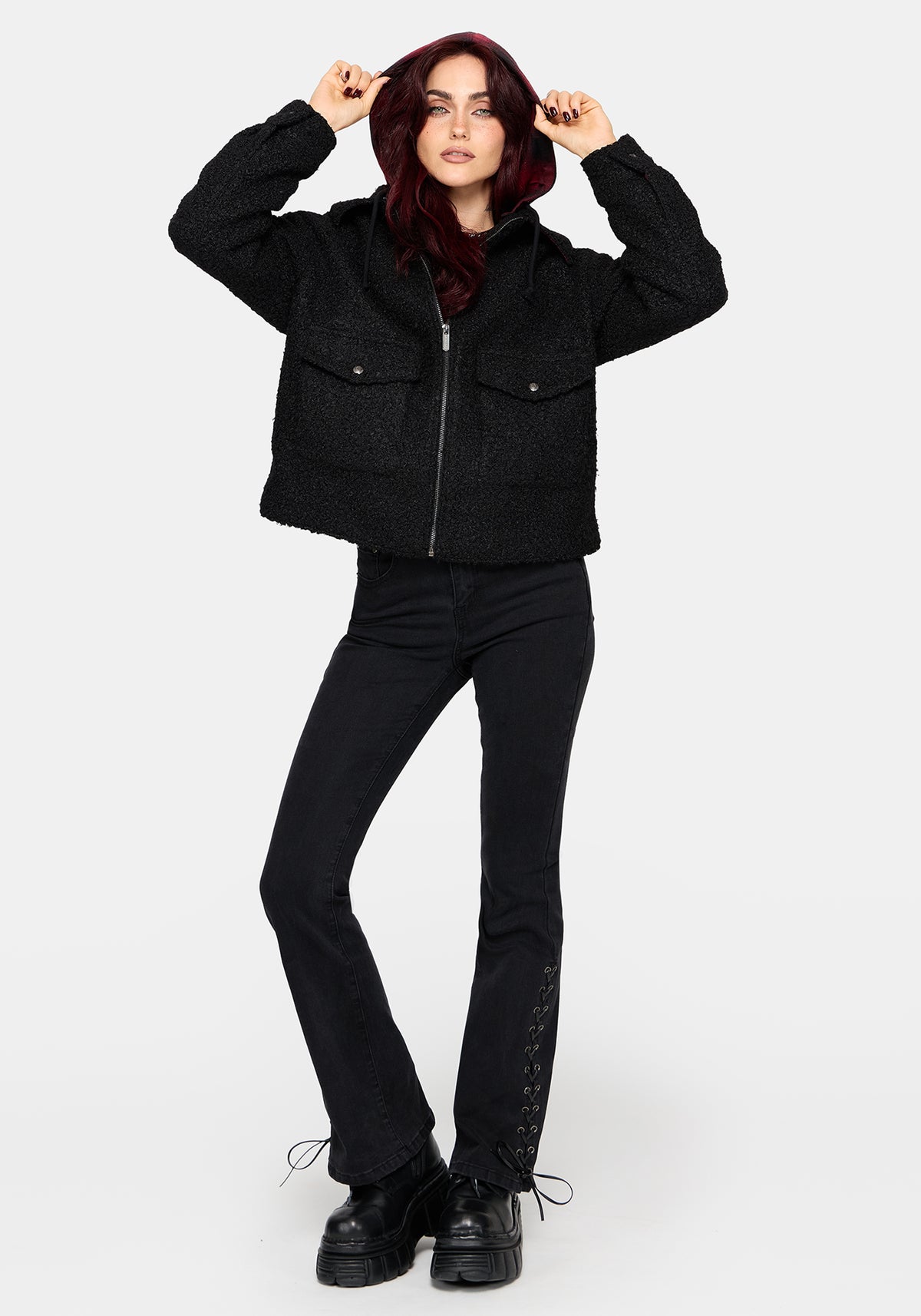 Cicely Check Hood Shacket