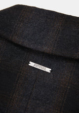Marceline Hooded Check Longline Coat