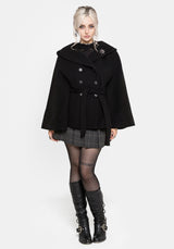 Althea Hooded Spider Pin Detail Cape