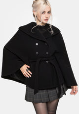 Althea Hooded Spider Pin Detail Cape