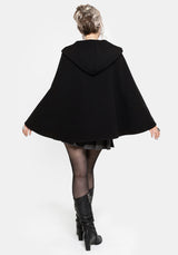 Althea Hooded Spider Pin Detail Cape