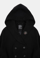 Althea Hooded Spider Pin Detail Cape