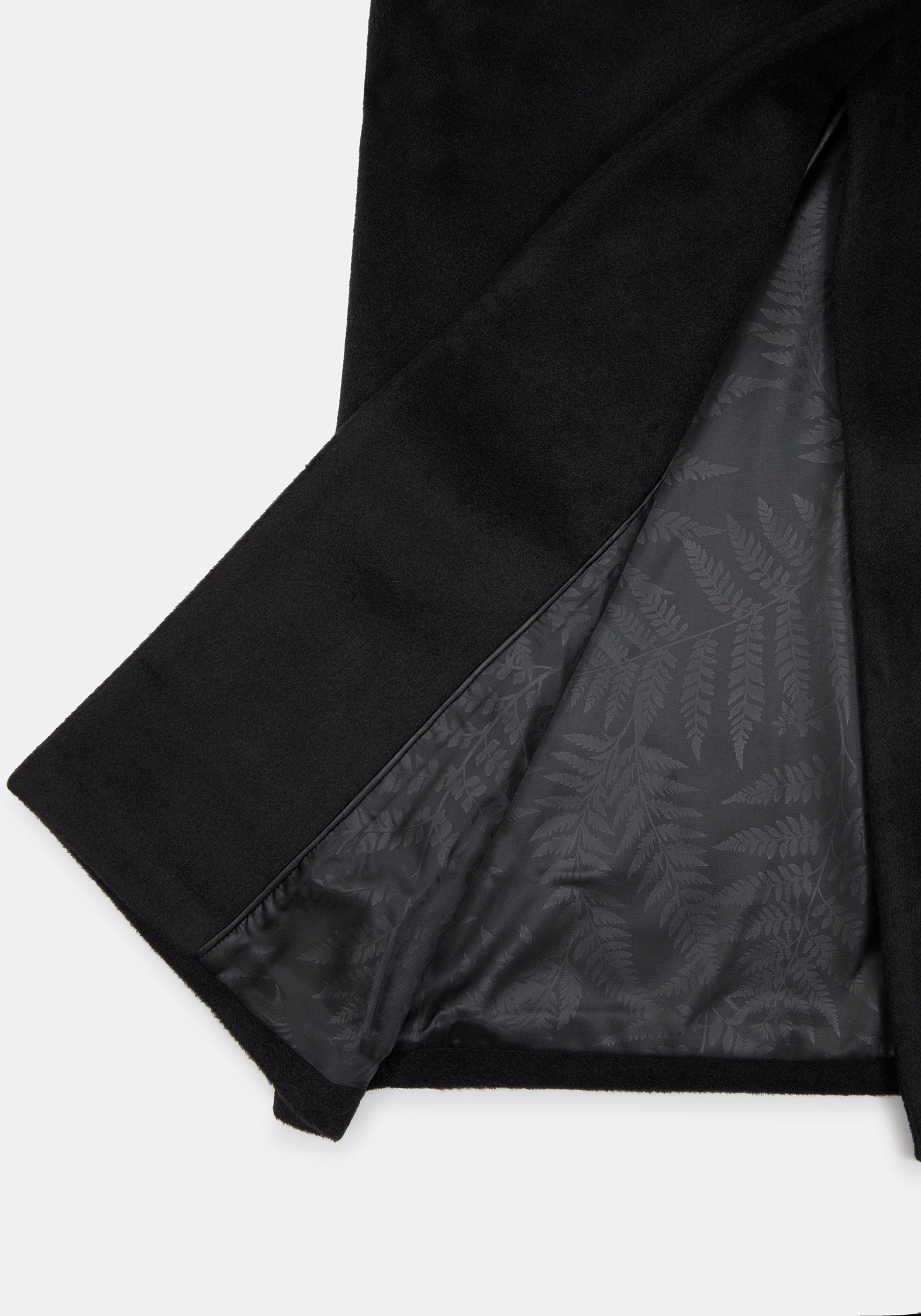 Lethe Hooded Scarf Longline Wool-Blend Coat