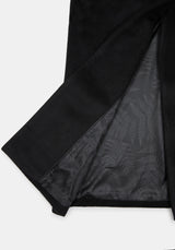 Lethe Hooded Scarf Longline Wool-Blend Coat