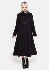 Blanche Embroidered Bib Longline Coat