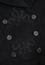Blanche Embroidered Bib Longline Coat