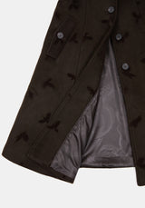 Starling Crow Embossed Wool-Blend Coat