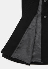Cyrene Removable Hood Coat - Black