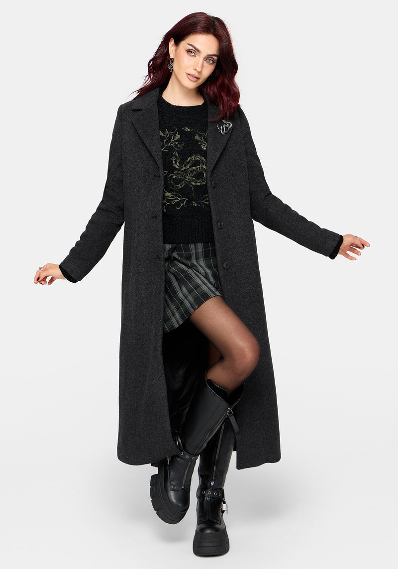 Albina Snake Pin Longline Coat – Disturbia