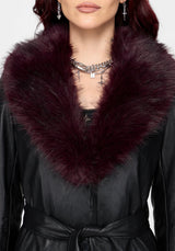 Effina Fur Collar Longline Coat