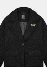Eydra Recycled Bouclé Coat - Black