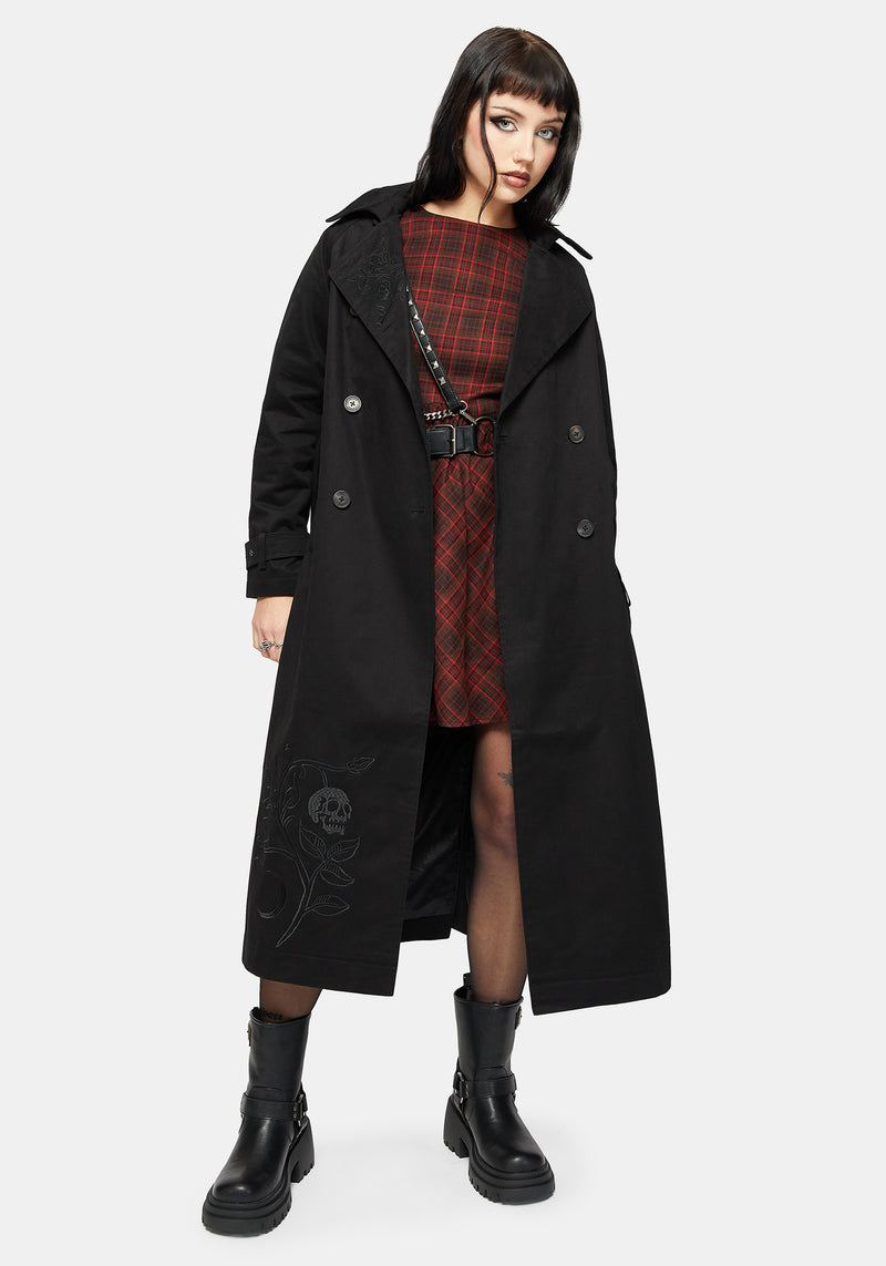 ジャケット・アウター Cording Embroidery Detailed Trench Coat Poe Embroidered Trench Coat – Disturbia