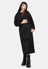 Poe Embroidered Trench Coat