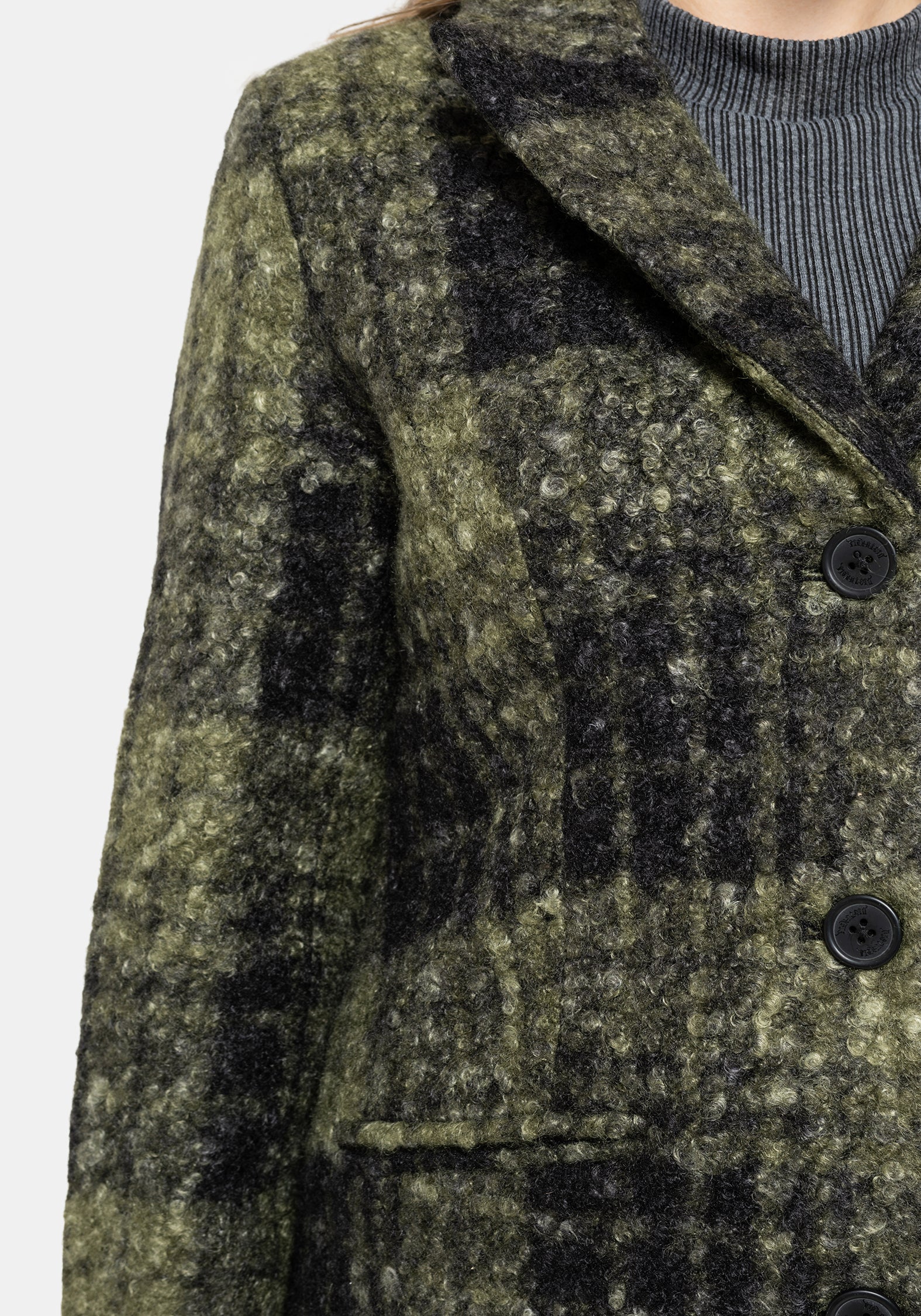 Memory Borg Check Longline Coat - Green – Disturbia