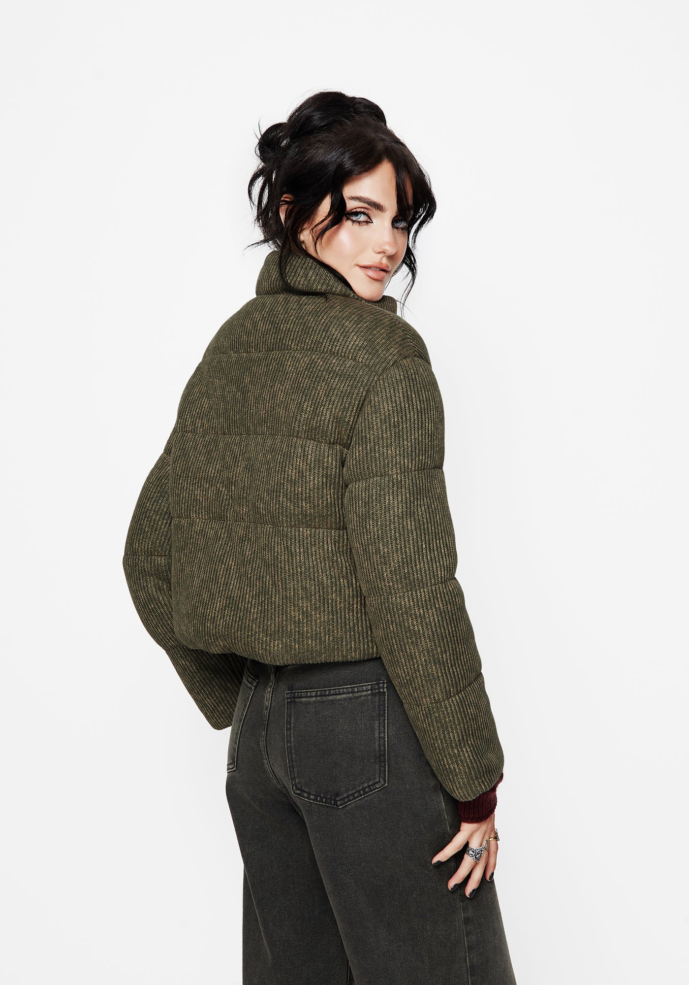 Sylvia Embroidered Knit Bomber Jacket | Disturbia - Shop Women's
