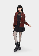 Terracotta Check Cord Shirt