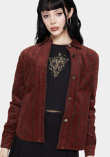 Terracotta Check Cord Shirt