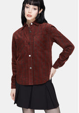 Terracotta Check Cord Shirt