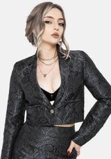 Nocturna Jacquard Cropped Blazer