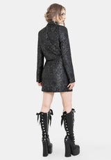 Nocturna Jacquard Cropped Blazer