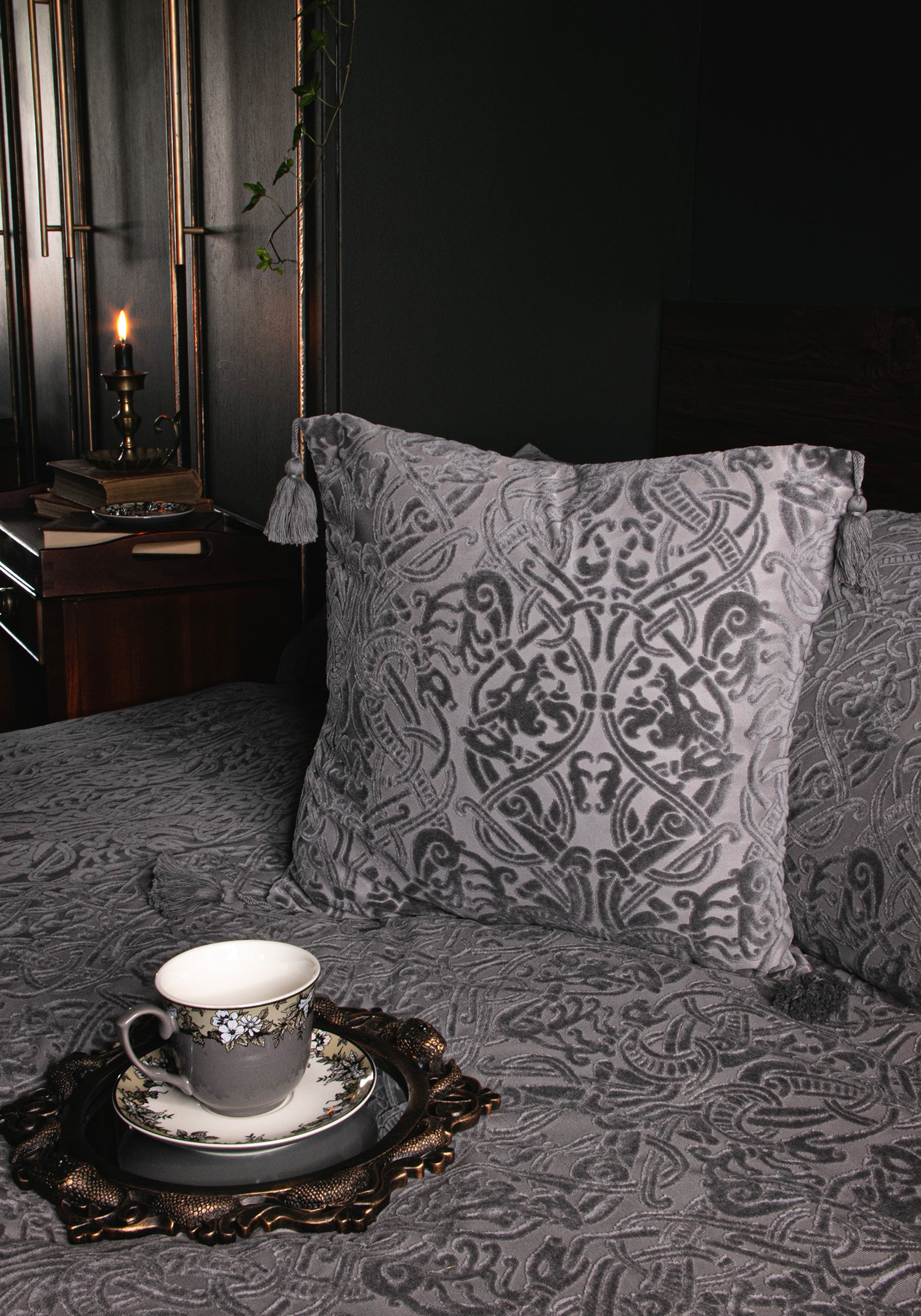 Branwyn Dragon Velvet Cushion