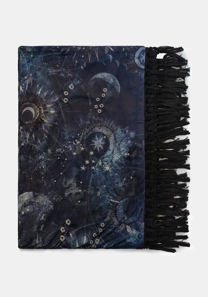 Astrevia Velvet Celestial Tassel Blanket