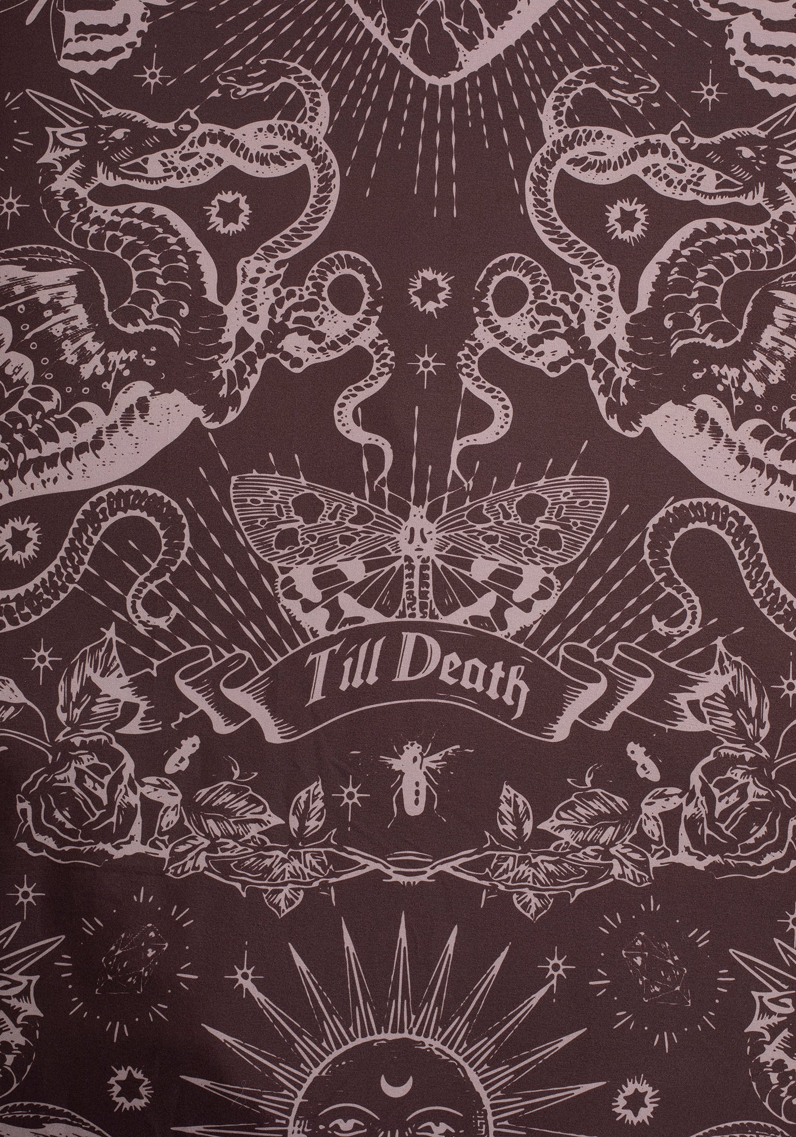 Paramour Frilled Edge Tattoo Print Bedding Set (US King)