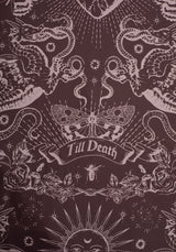 Paramour Frilled Edge Tattoo Print Bedding Set (US King)