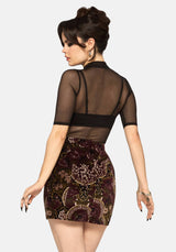 Effie Baroque Mini Shift Skirt