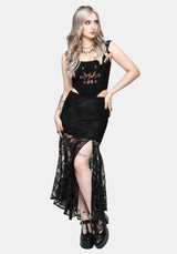 Lucie Lace Asymmetric Hanky Maxi Skirt