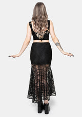 Lucie Lace Asymmetric Hanky Maxi Skirt
