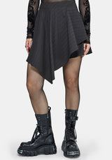 Allie Stripe Hanky Hem Mini Skirt