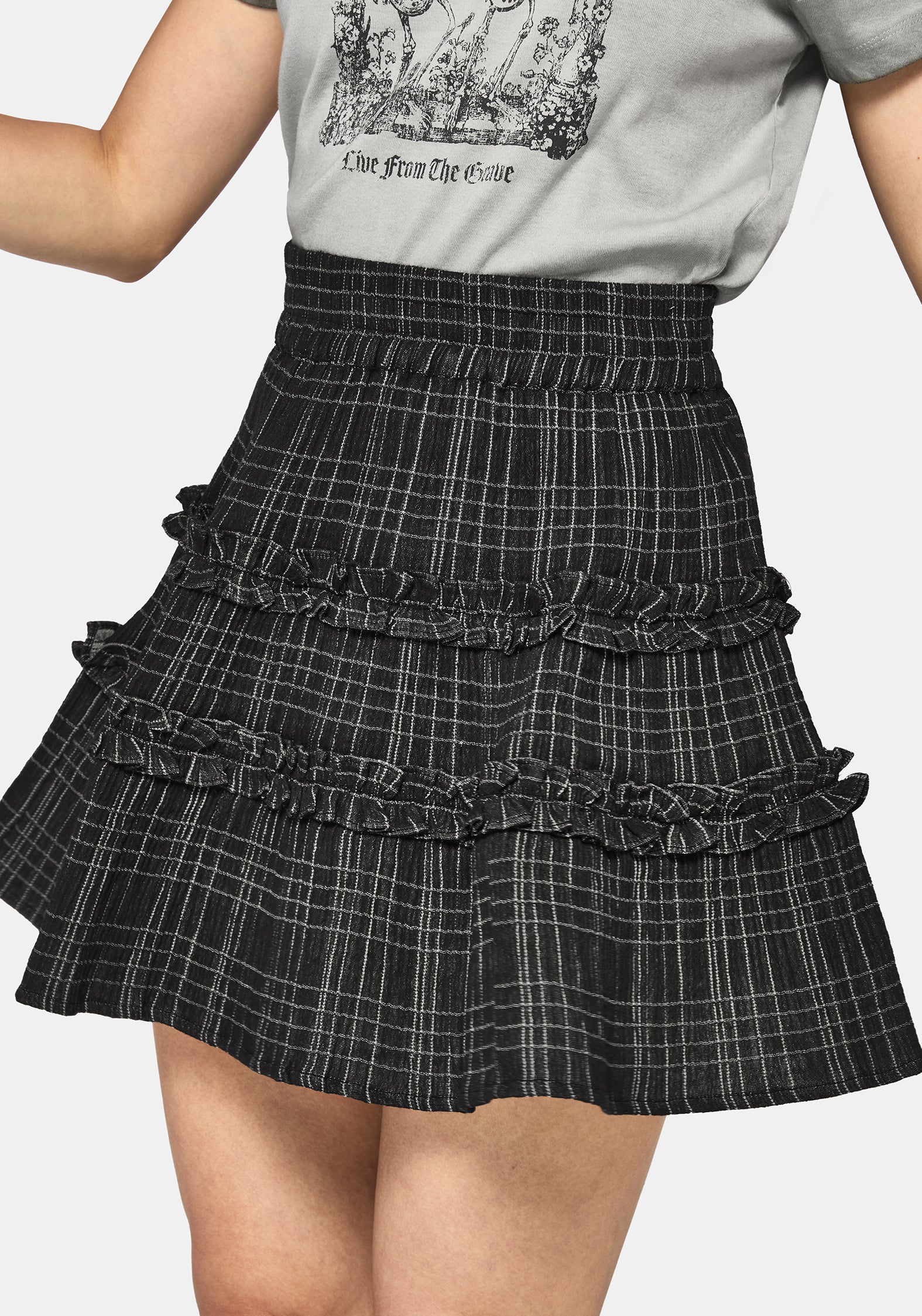 Caledon Check Gauze Mini Skirt – Disturbia