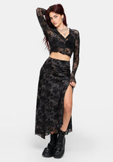 Zuri Button Down Lace Printed Shirt
