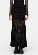 Sanct Flock Mesh Maxi Skirt