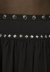 Emara Studded Hanky Hem Mini Skirt US 2