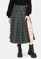 Daria Check Pleated Midaxi Skirt US 2