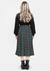 Daria Check Pleated Midaxi Skirt US 2